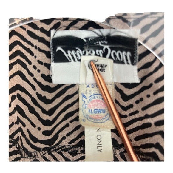 Vintage Alyssa Scott Shirt Womens Small Petite Stripe Abstract Union Made USA - Picture 11 of 13